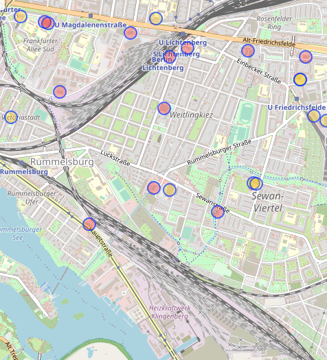 Supermärkte und Tankstellen OpenStreetMap Abfrage Brandenburg