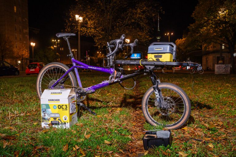 Test des Kärcher Mobile Outdoor Cleaner OC3 + Bike Box beim Grevet Camp Harz 2024 – die mobile Reinigungslösung für Gravelbikes